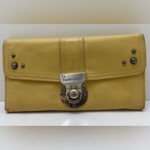 Hayden-Harnett Yellow Leather Clutch wallet